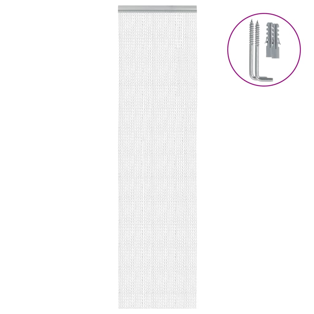 vidaXL Mosquitera de cadena para puerta aluminio 56x202 cm
