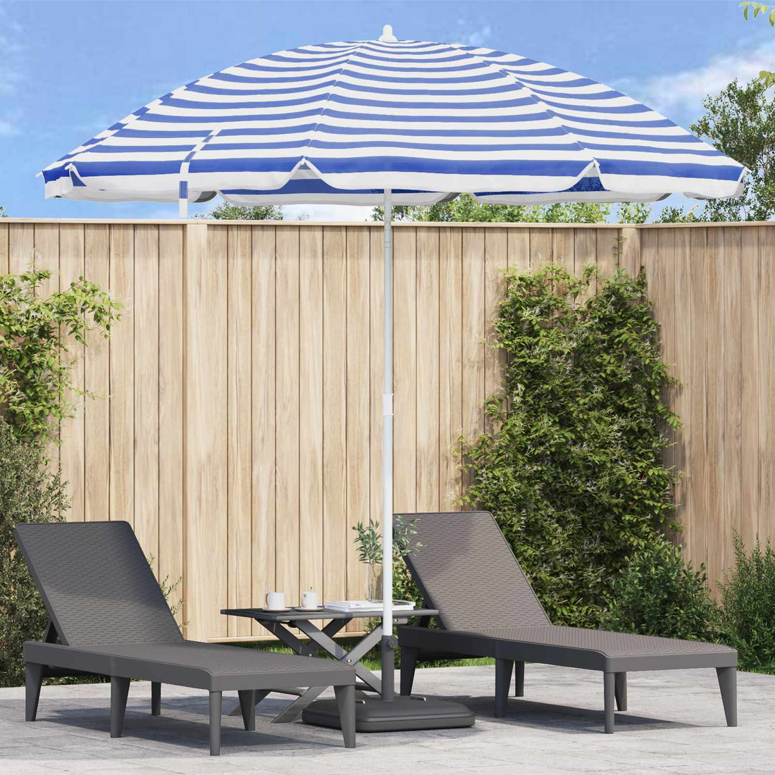 vidaXL Sombrilla de jardín 263 x 263 x 272 cm Poliéster 170T