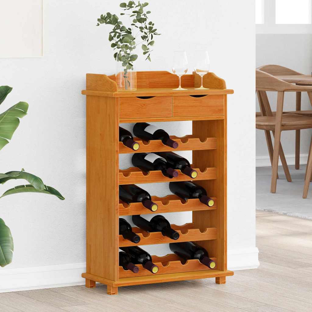 vidaXL Estante de Vino Marrón 58 x 28 x 90 cm Madera de pino macizo