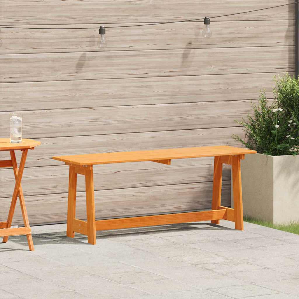 vidaXL Banco de exterior Marrón 119 x 37 x 47 cm Madera de pino macizo