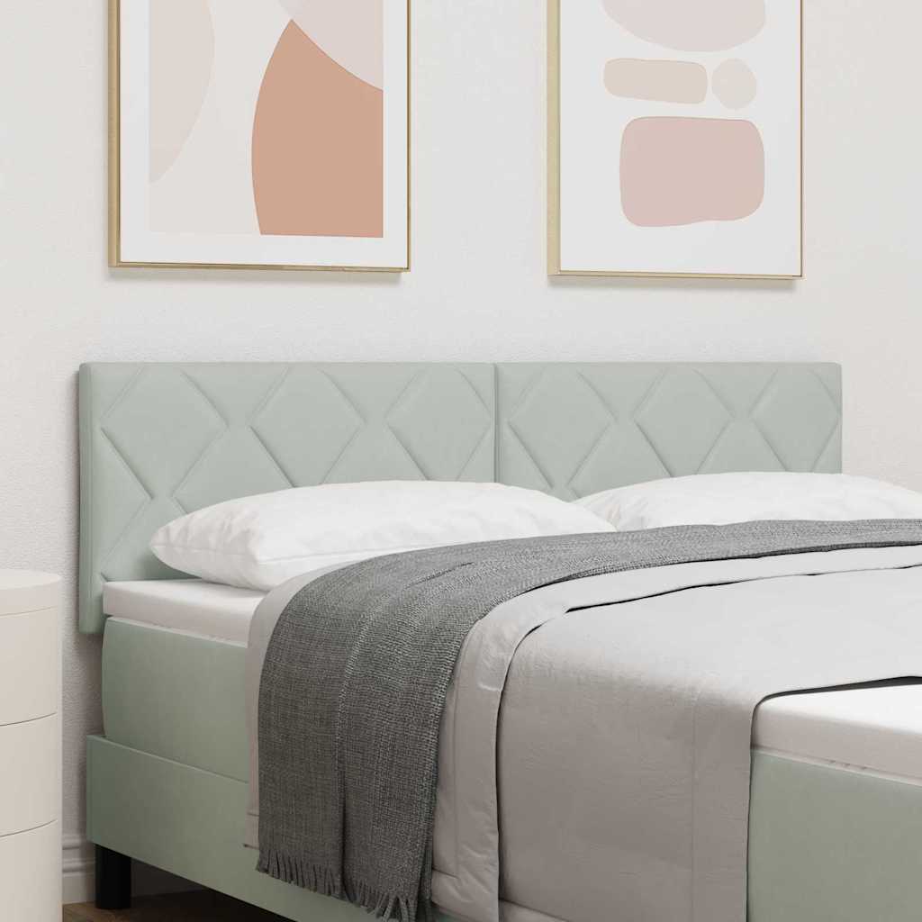 vidaXL Cabecero LED Gris Claro 160 cm Terciopelo