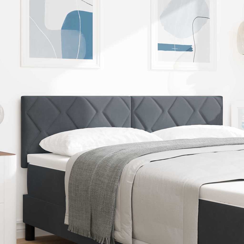 vidaXL Cabecero LED Gris oscuro 160 cm Terciopelo