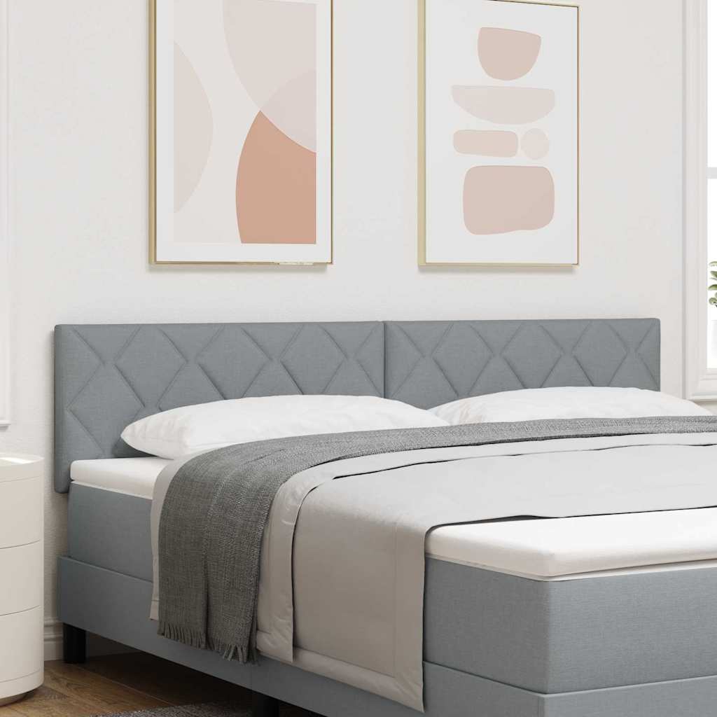 vidaXL Cabecero LED Gris Claro 180 cm tela