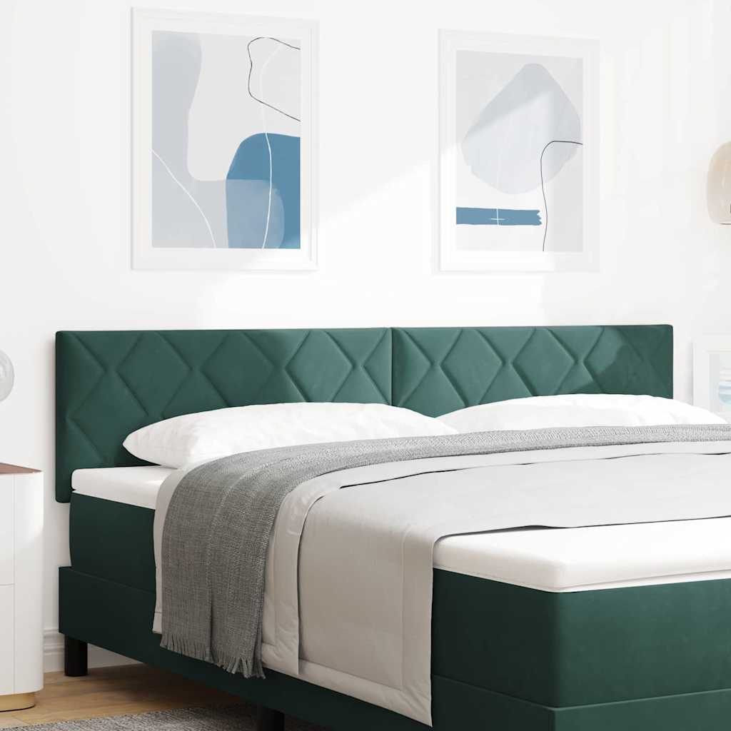 vidaXL Cabecero LED Verde oscuro 180 cm Terciopelo