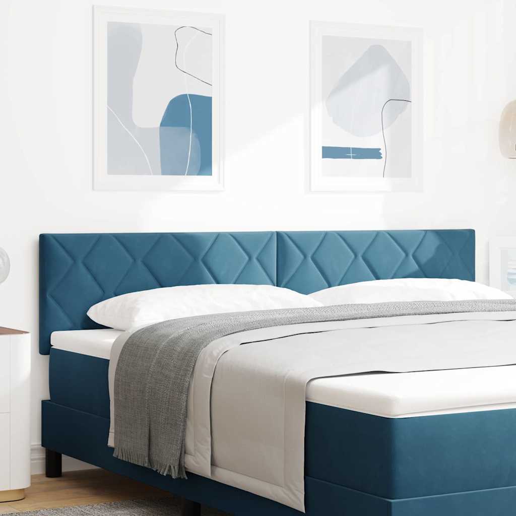 vidaXL Cabecero LED Azul Oscuro 180 cm Terciopelo