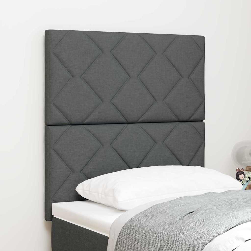 vidaXL Cabecero LED Gris tela