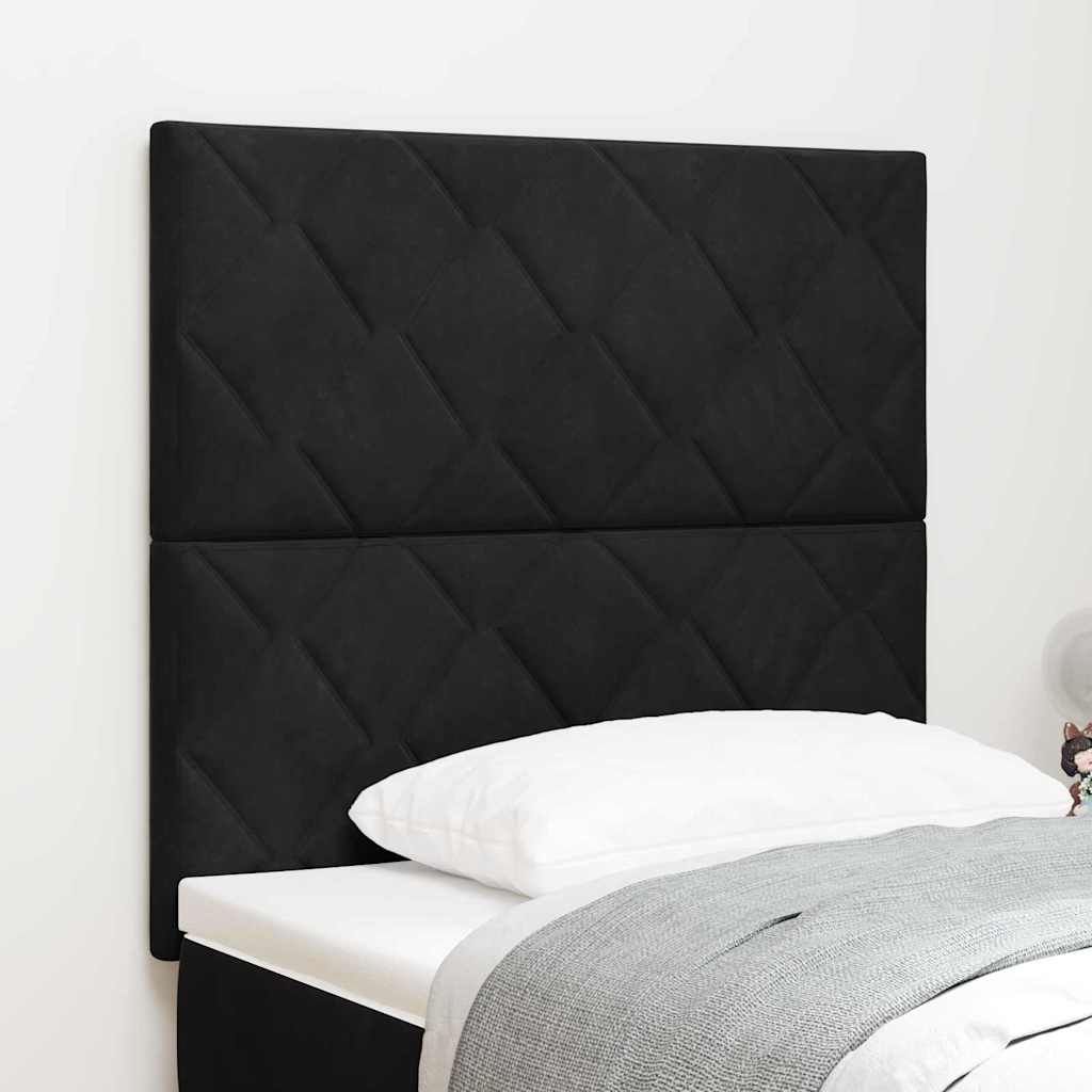 vidaXL Cabecero LED Negro 100 cm Terciopelo