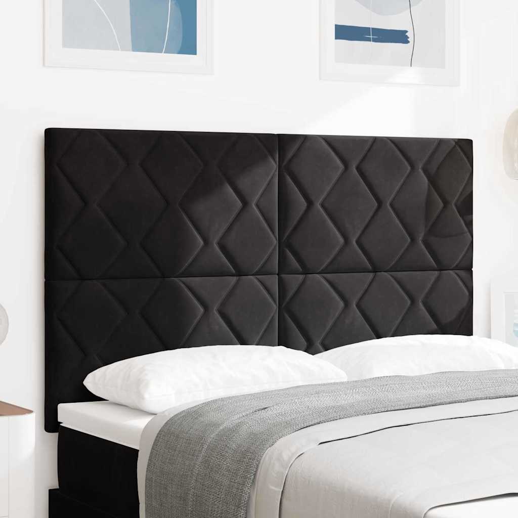 vidaXL Cabecero LED Negro 144 cm Terciopelo