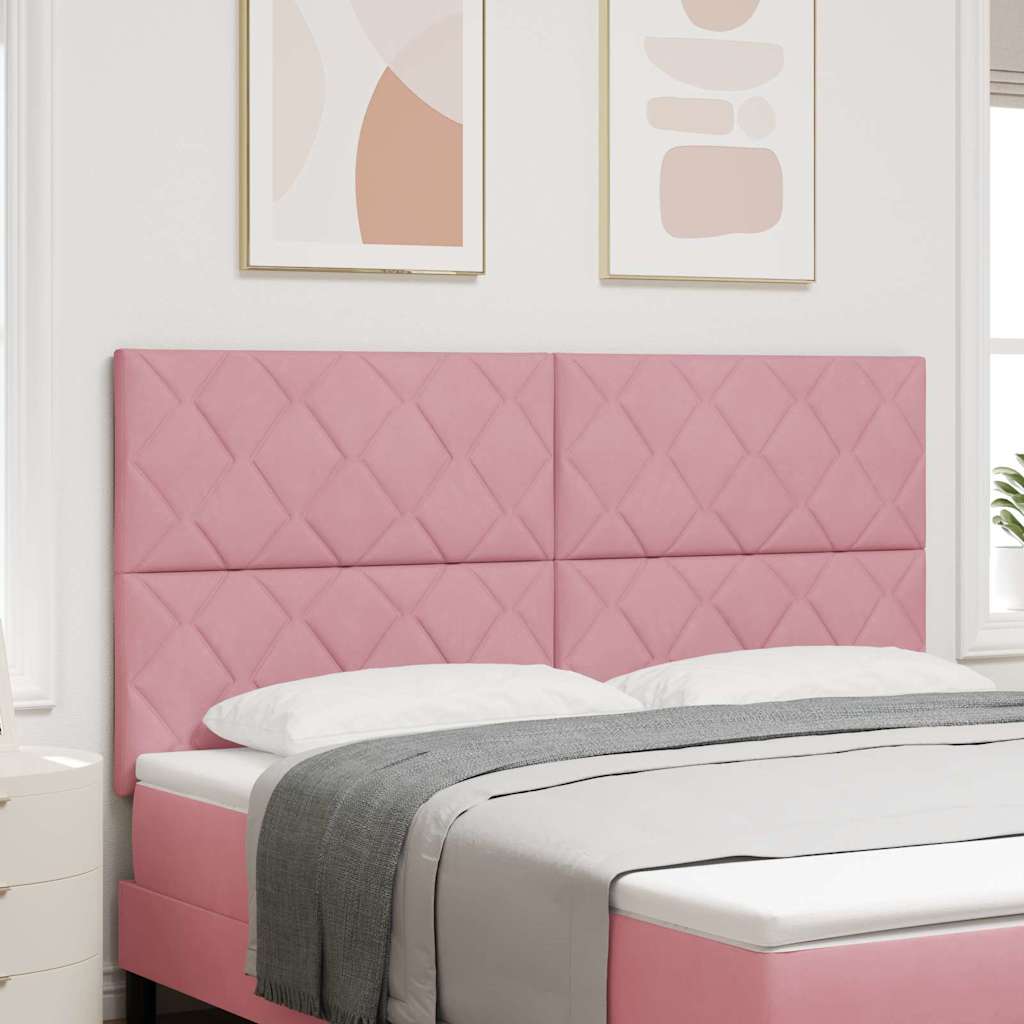 vidaXL Cabecero LED Rosa 180 cm Terciopelo