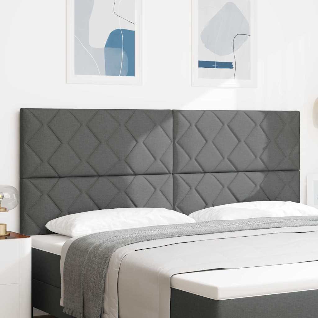vidaXL Cabecero LED Gris 200 cm tela