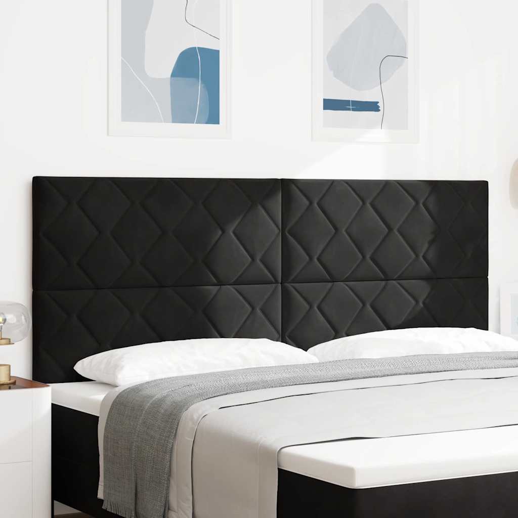 vidaXL Cabecero LED Negro 200 cm Terciopelo