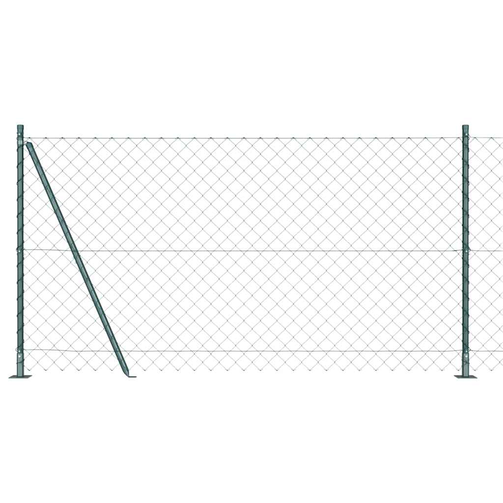 vidaXL Cerca de eslabones de cadena con base de concreto 10 x 1,2 m