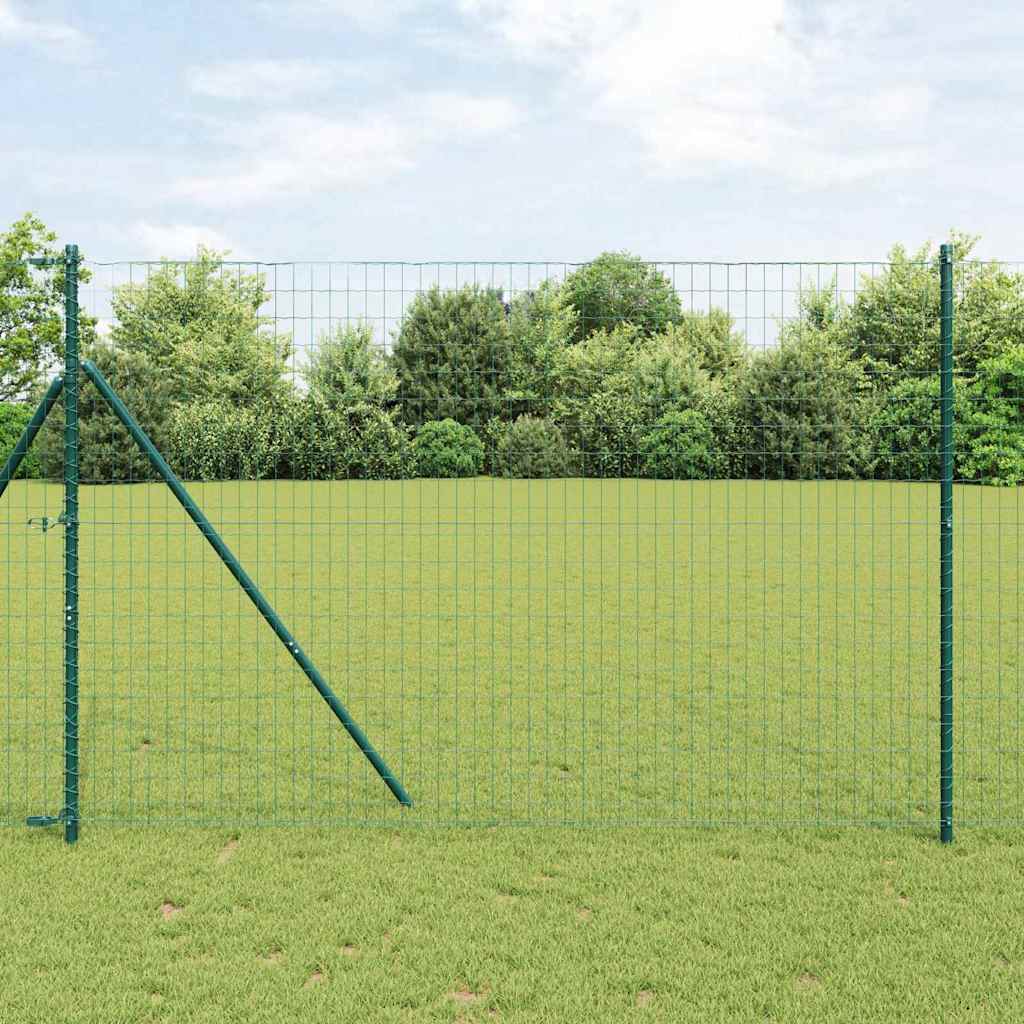 vidaXL Anclaje de Suelo para Valla Euro 10 x 1,6 m Verde Malla