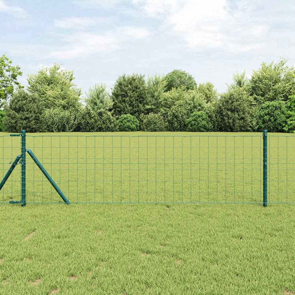 vidaXL Anclaje de Suelo para Valla Euro 10 x 0,6 m Verde Malla