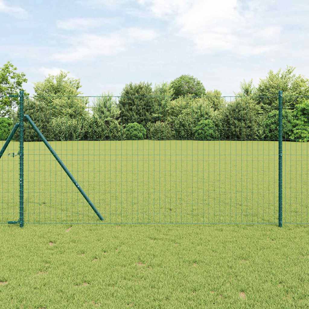 vidaXL Anclaje de Suelo para Valla Euro 25 x 1 m Verde Malla