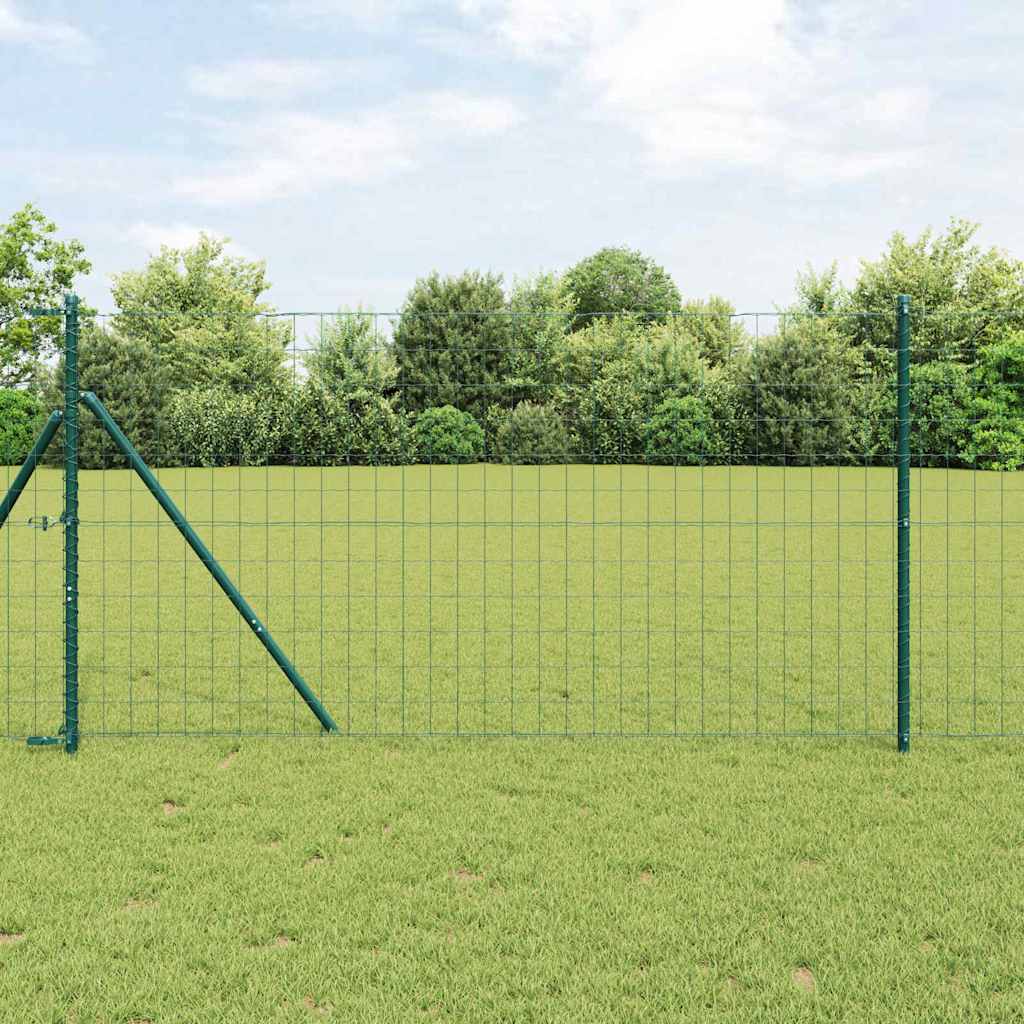 vidaXL Anclaje de Suelo para Valla Euro 25 x 1 m Verde Malla