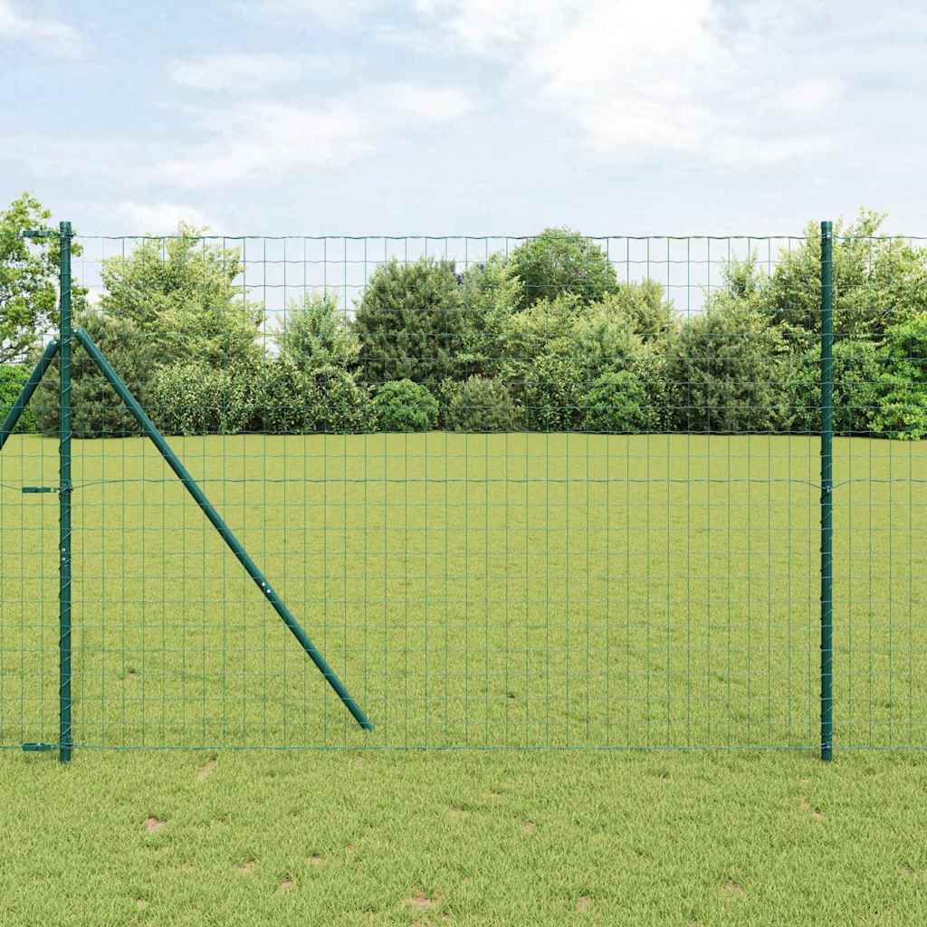 vidaXL Anclaje de Suelo para Valla Euro 10 x 1,5 m Verde Malla