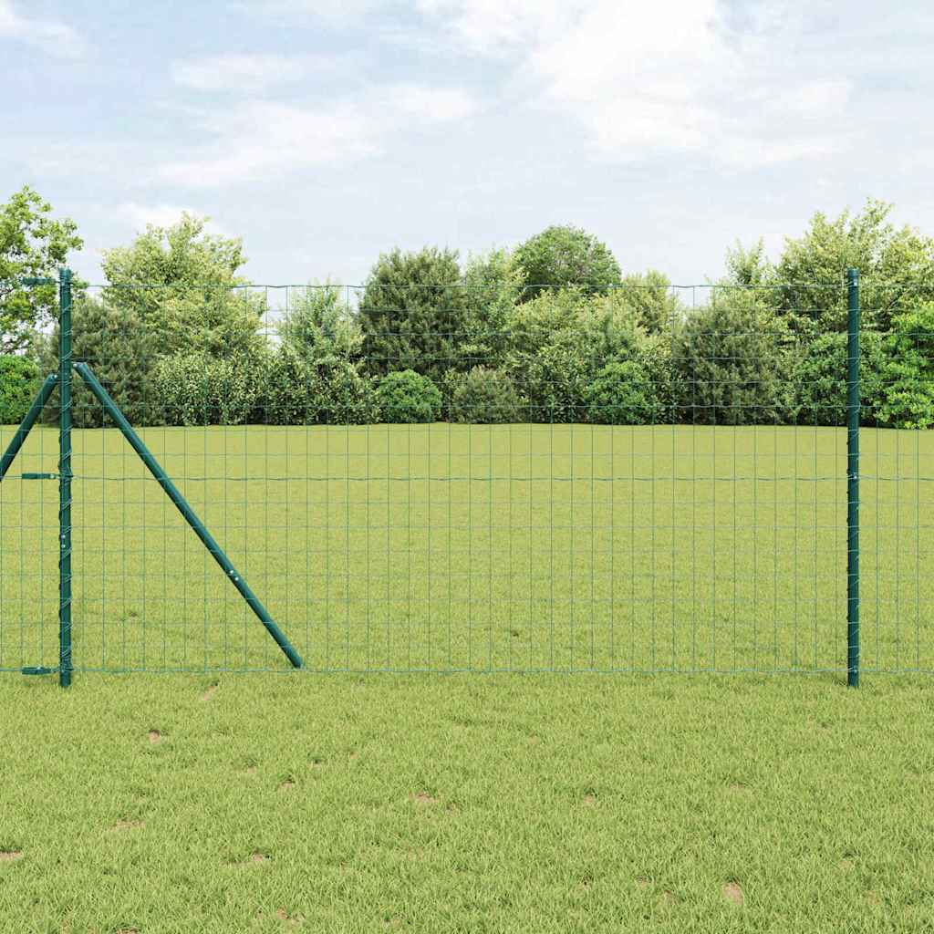 vidaXL Anclaje de Suelo para Valla Euro 25 x 1,2 m Verde Malla