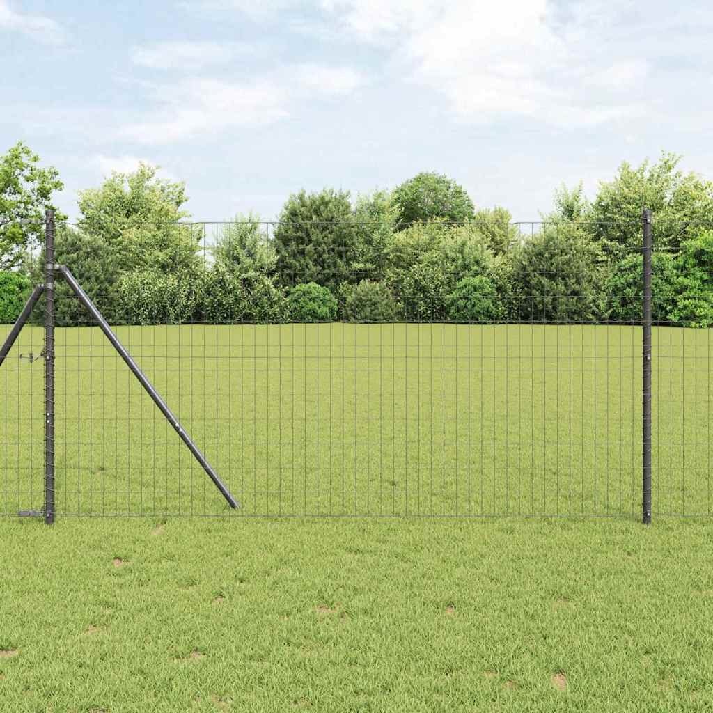 vidaXL Anclaje de Suelo para Valla Euro 10 x 1 m Gris Malla