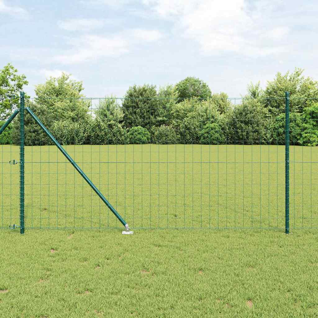 vidaXL Valla Europea con Púas 25 x 1 m Acero recubierto de PVC Verde