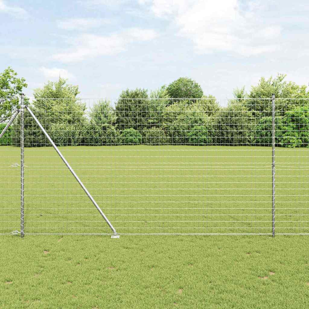 vidaXL Valla Euro Exterior con Picos 10 x 1,6 m Acero Galvanizado