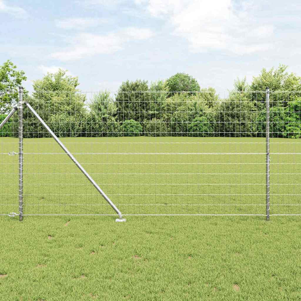 vidaXL Valla Euro Exterior con Picos 10 x 1,2 m Acero Galvanizado