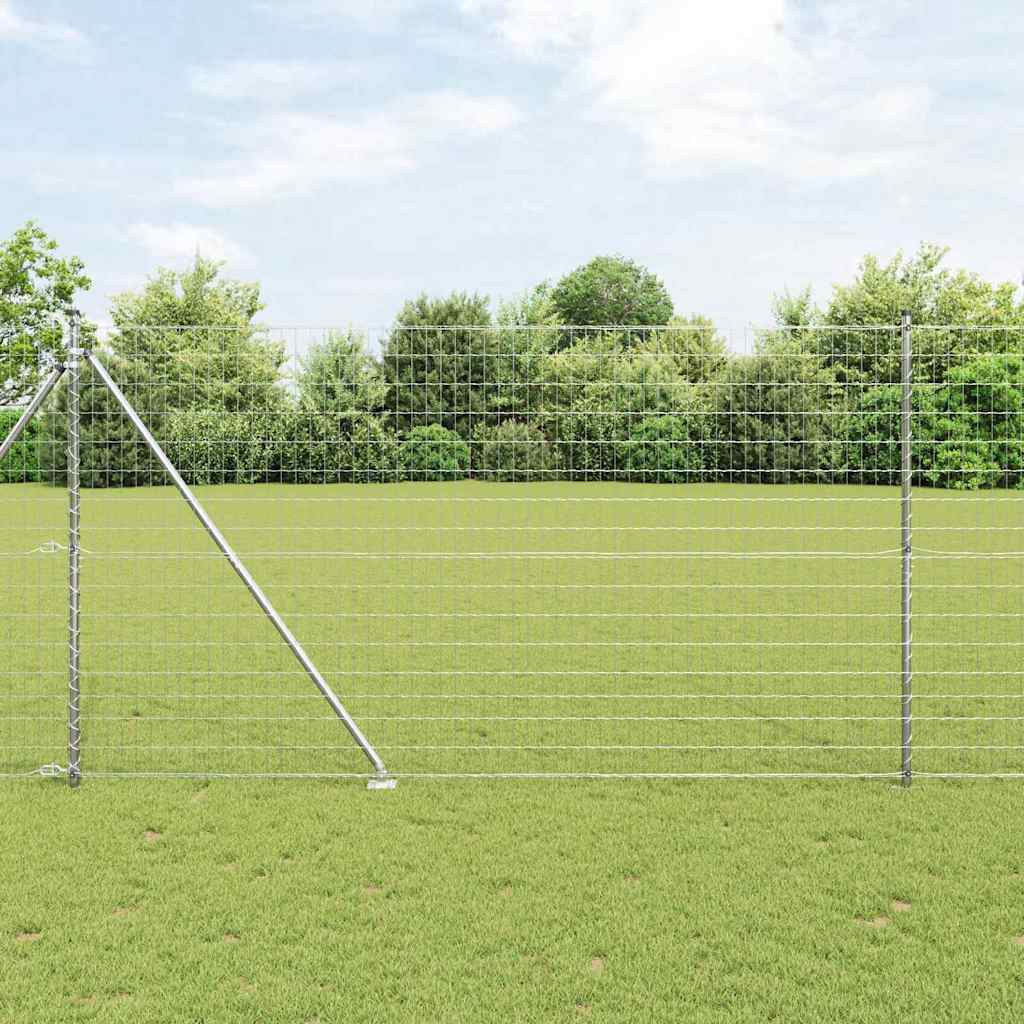 vidaXL Valla Euro Exterior con Picos 10 x 1,5 m Acero Galvanizado