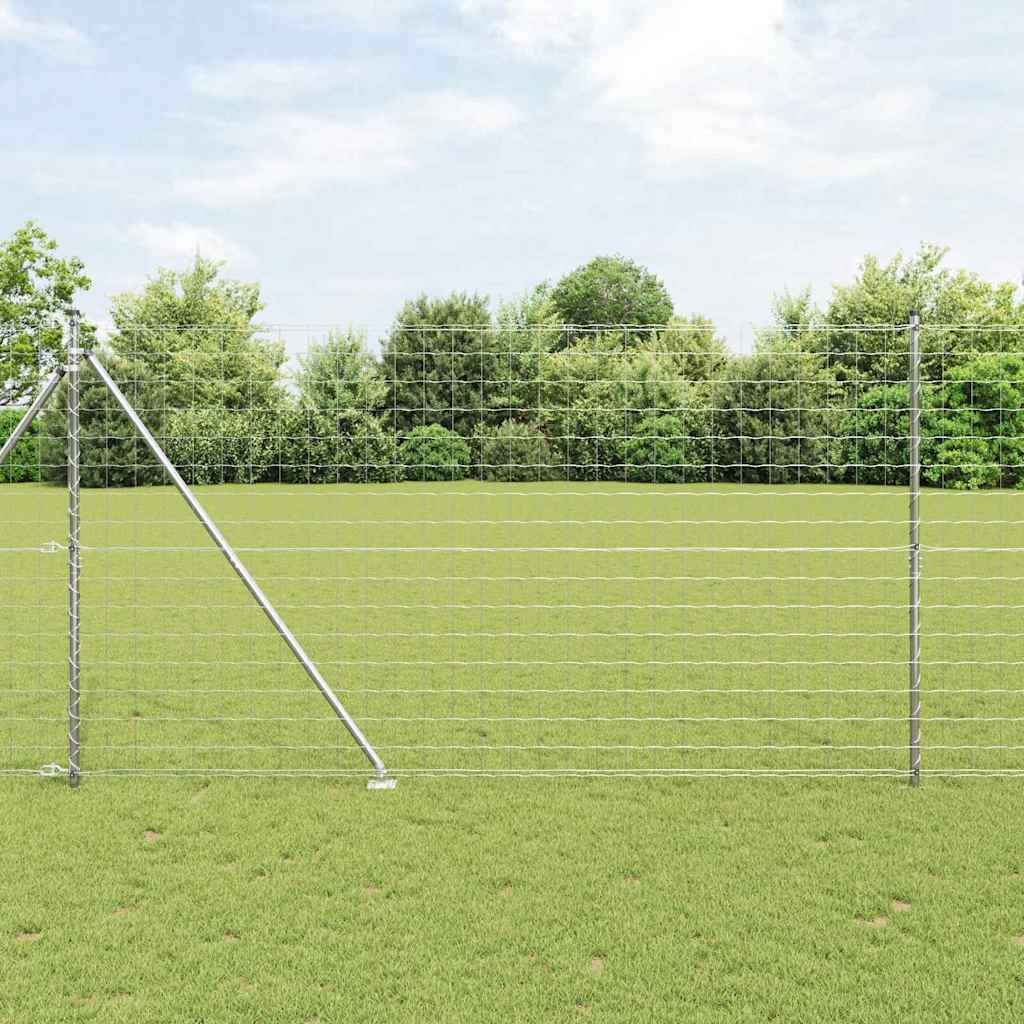 vidaXL Valla Euro Exterior con Picos 10 x 1,5 m Acero Galvanizado