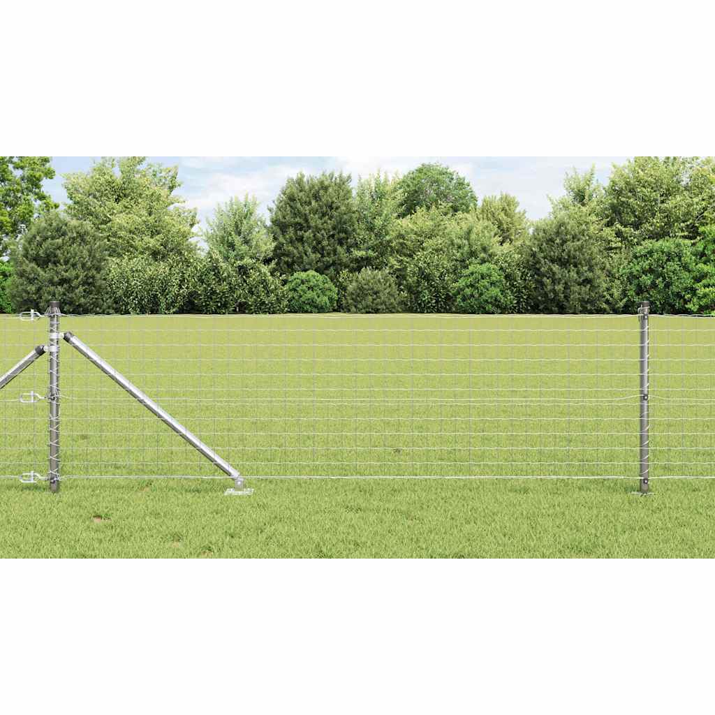vidaXL Valla Euro Exterior con Picos 25 x 0,8 m Acero Galvanizado