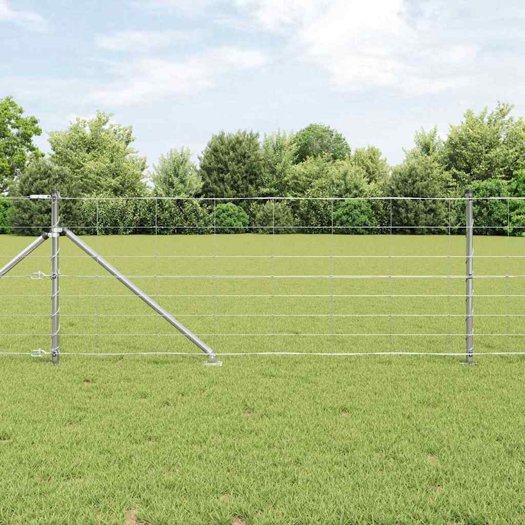 vidaXL Valla de alambre soldado con picos 25 x 0,8 m Acero Galvanizado