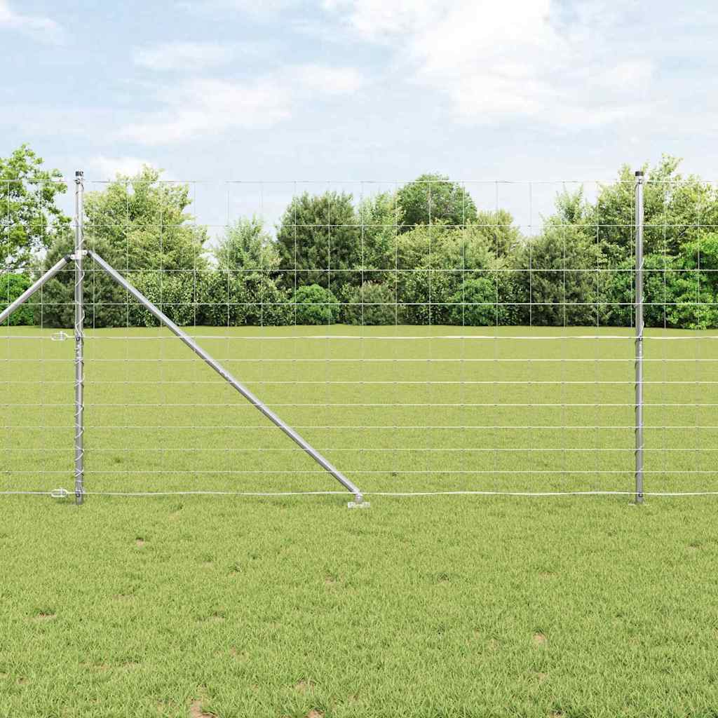 vidaXL Valla de alambre soldado con picos 25 x 1,4 m Acero Galvanizado