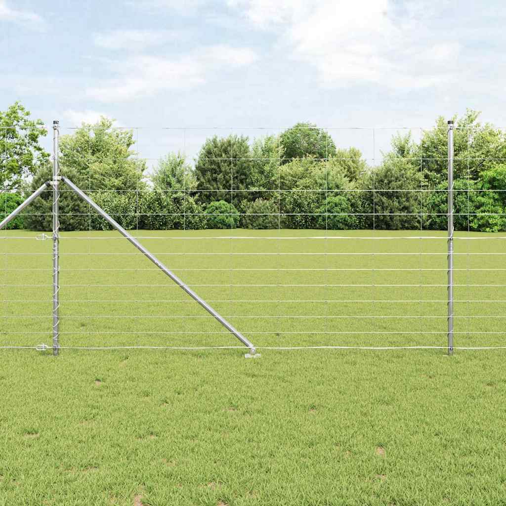 vidaXL Valla de alambre soldado con picos 25 x 1,4 m Acero Galvanizado