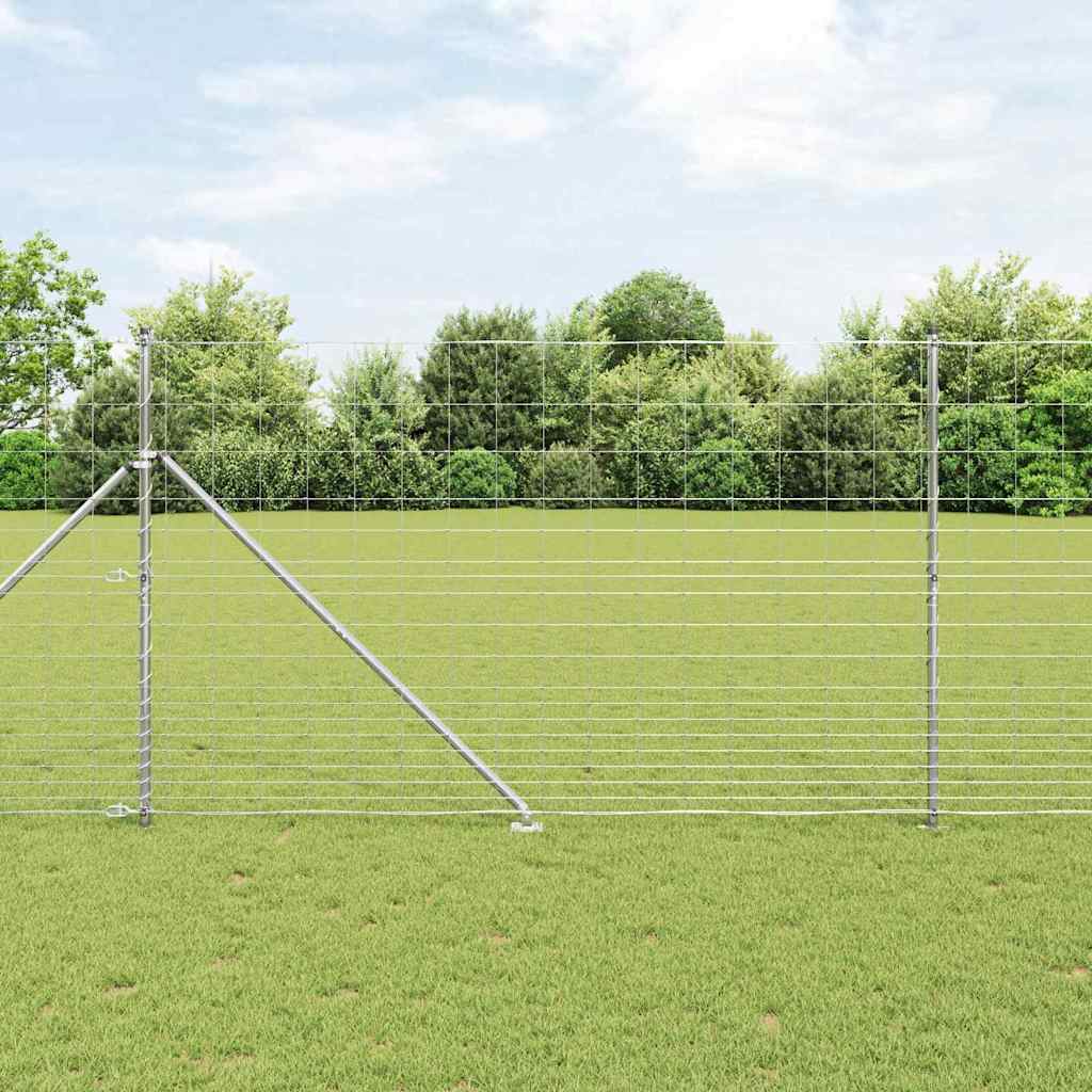vidaXL Valla de alambre soldado con picos 25 x 1,5 m Acero Galvanizado