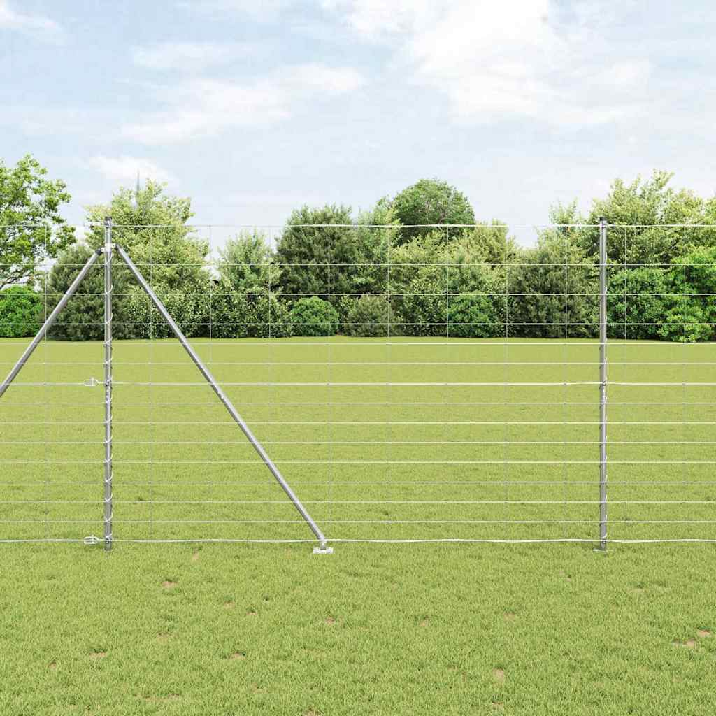 vidaXL Valla de alambre soldado con picos 25 x 1,6 m Acero Galvanizado