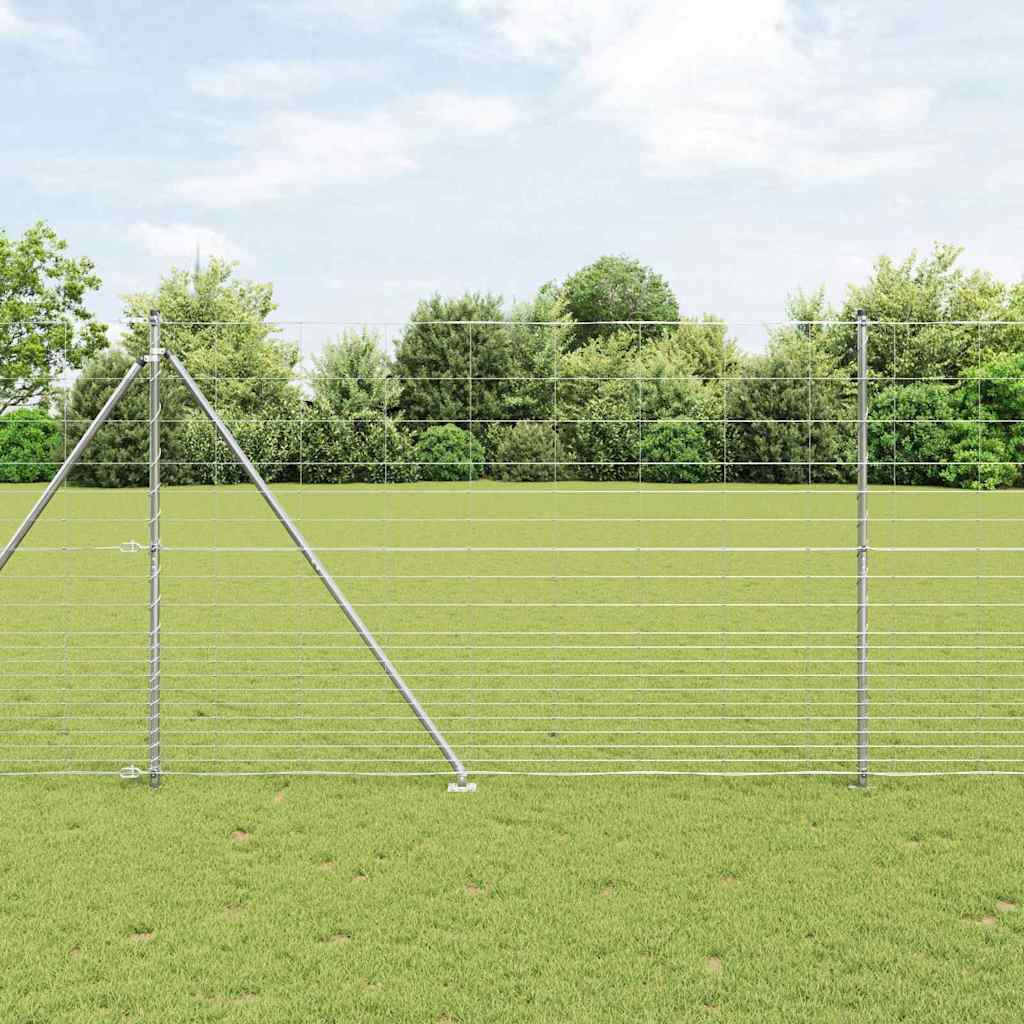 vidaXL Valla de alambre soldado con picos 25 x 1,6 m Acero Galvanizado