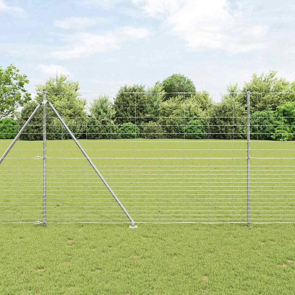 vidaXL Valla de alambre soldado con picos 25 x 1,6 m Acero Galvanizado