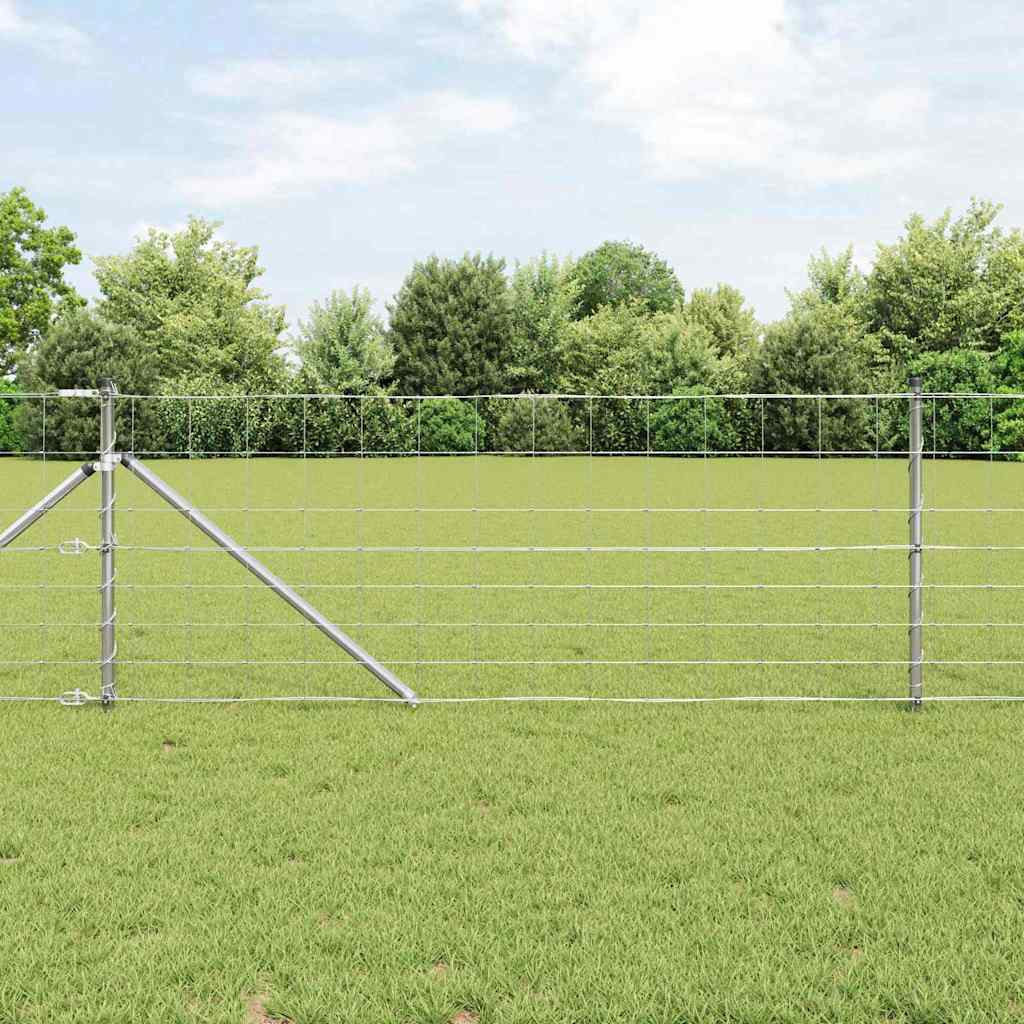 vidaXL Valla de alambre soldado con picos 50 x 0,8 m Acero Galvanizado