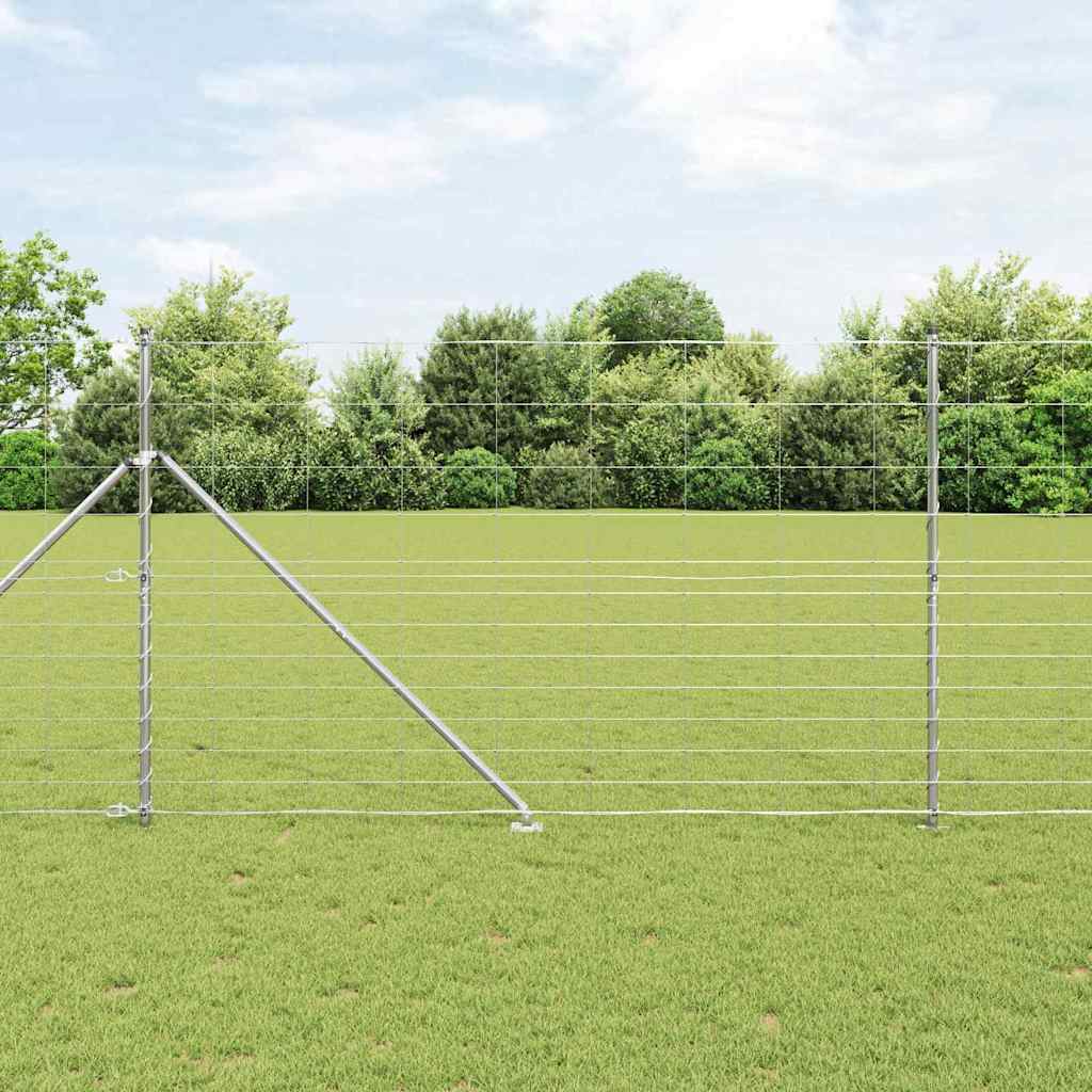 vidaXL Valla de alambre soldado con picos 50 x 1,5 m Acero Galvanizado