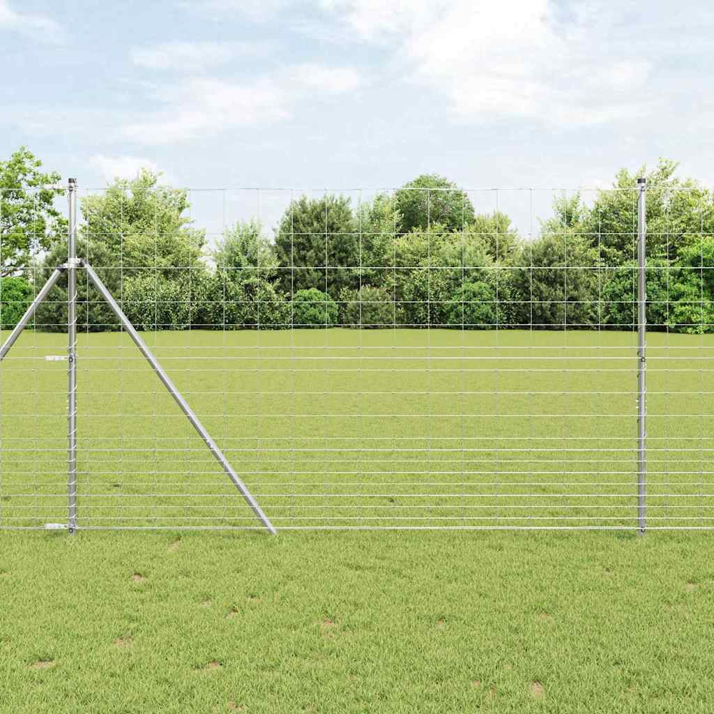 vidaXL Valla de alambre soldado con picos 50 x 1,5 m Acero Galvanizado