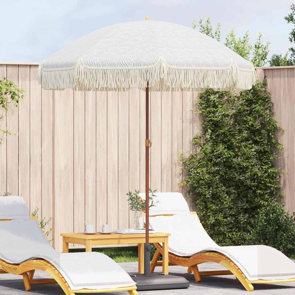 vidaXL Parasol de playa 160 x 160 x 196 cm Poliéster y Acero Redondo