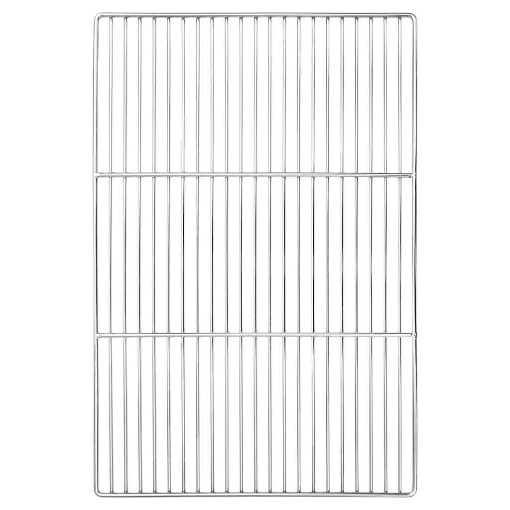 vidaXL Rejilla de parrilla 60 x 40 cm Acero inoxidable Plateado