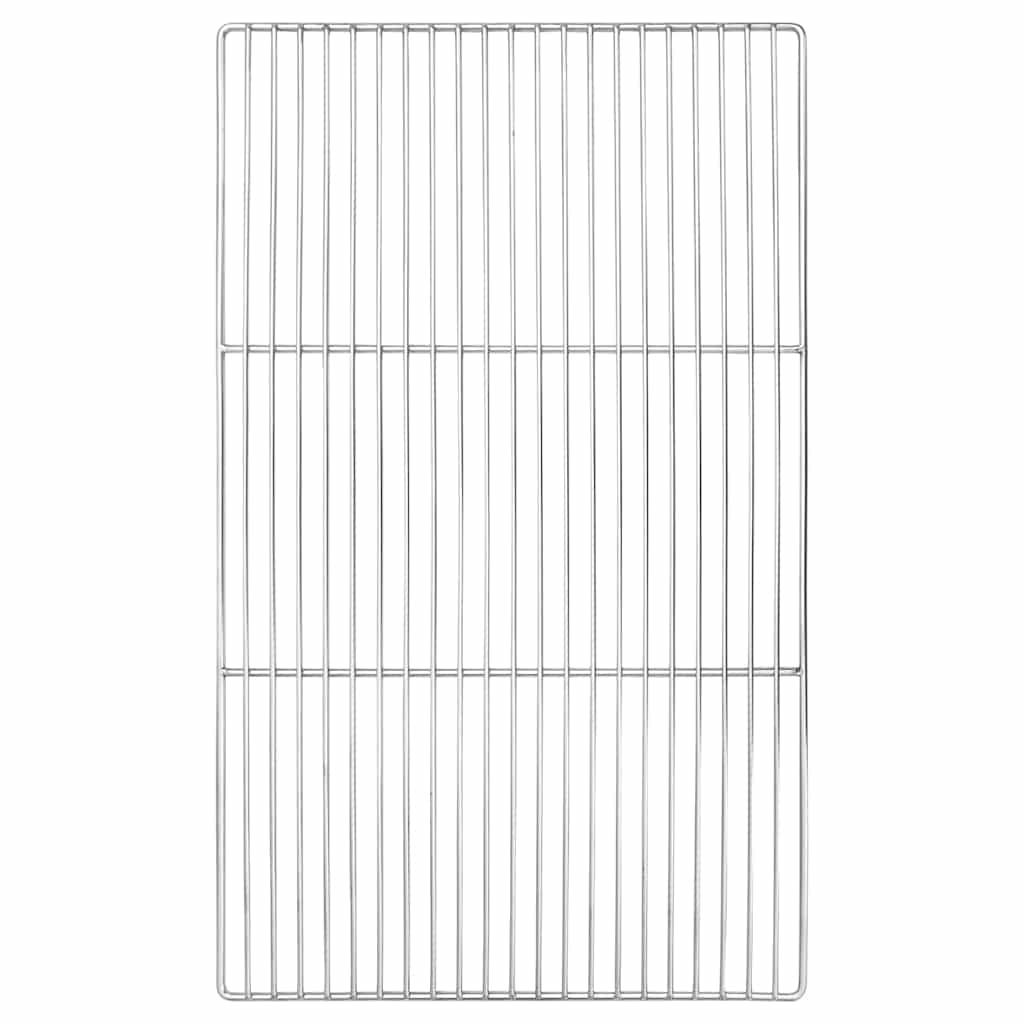vidaXL Rejilla de parrilla 67 x 40 cm Acero inoxidable Plateado
