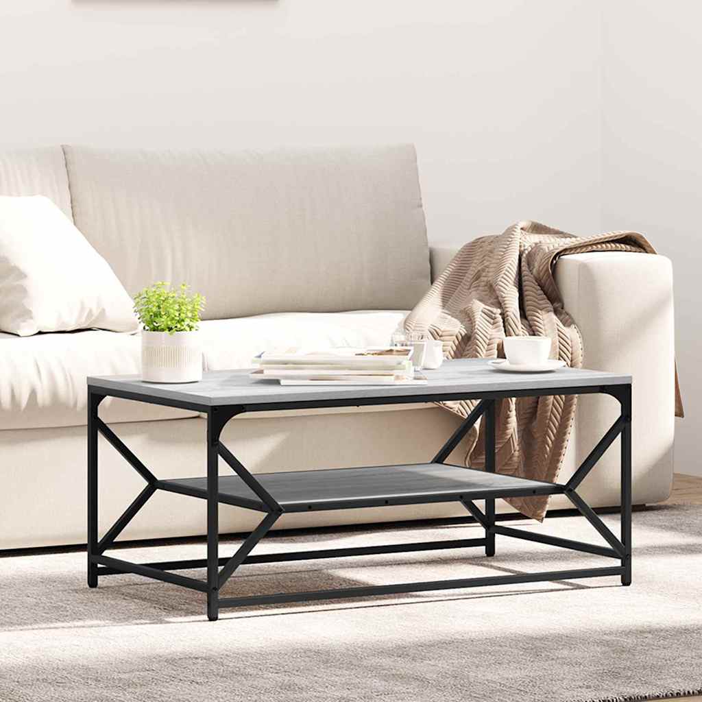 vidaXL Mesa de Café Gris Sonoma 90 x 50 x 40 cm
