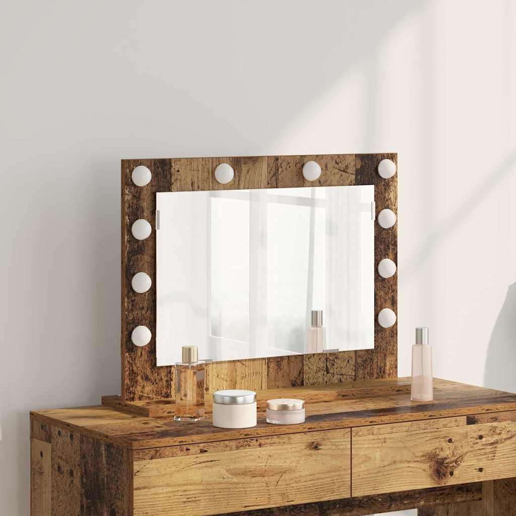 vidaXL Espejo de Tocador Madera vieja 60 x 45 x 18 cm Rectangular