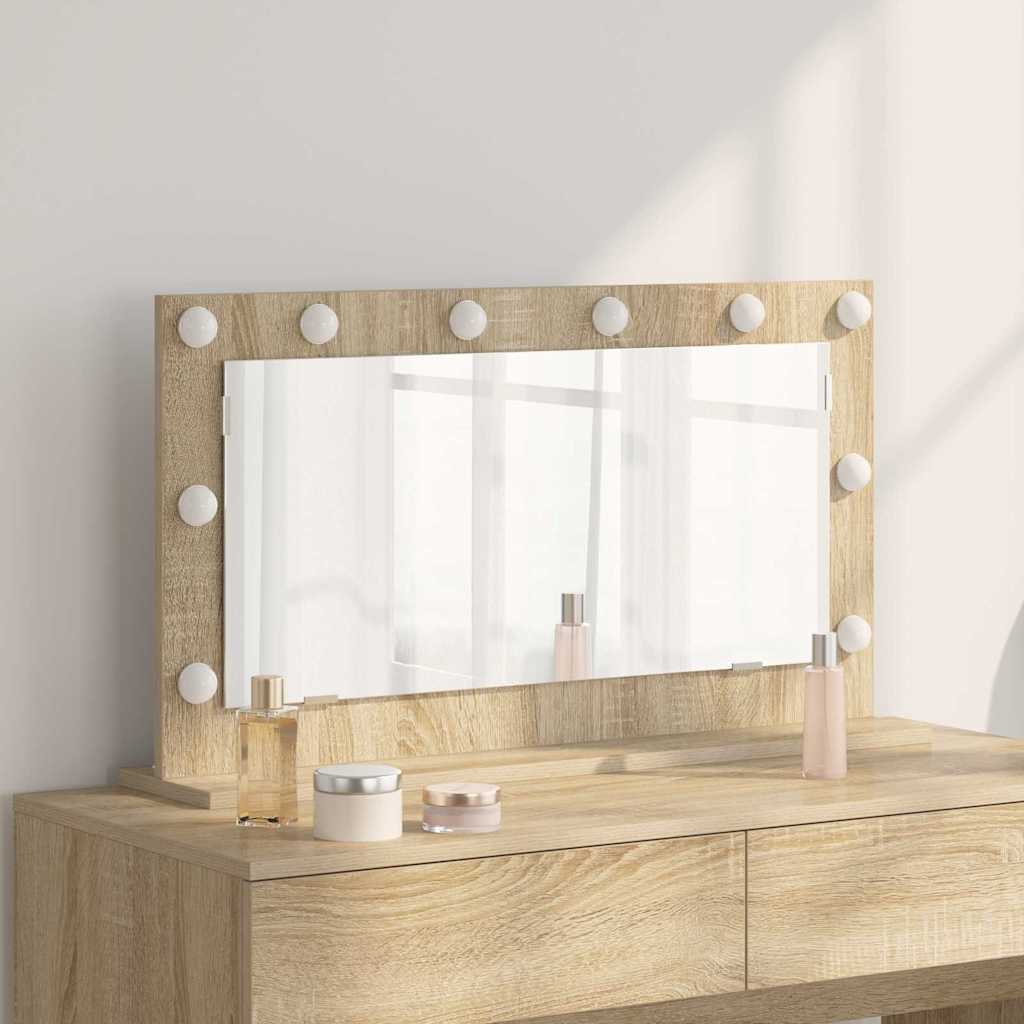 vidaXL Espejo de Tocador Roble Sonoma 80 x 45 x 18 cm Rectangular