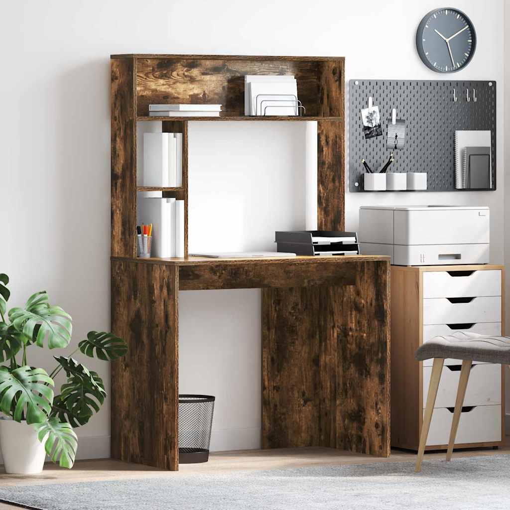 vidaXL Escritorio Roble ahumado 91 x 50 x 149 cm Madera de ingeniería