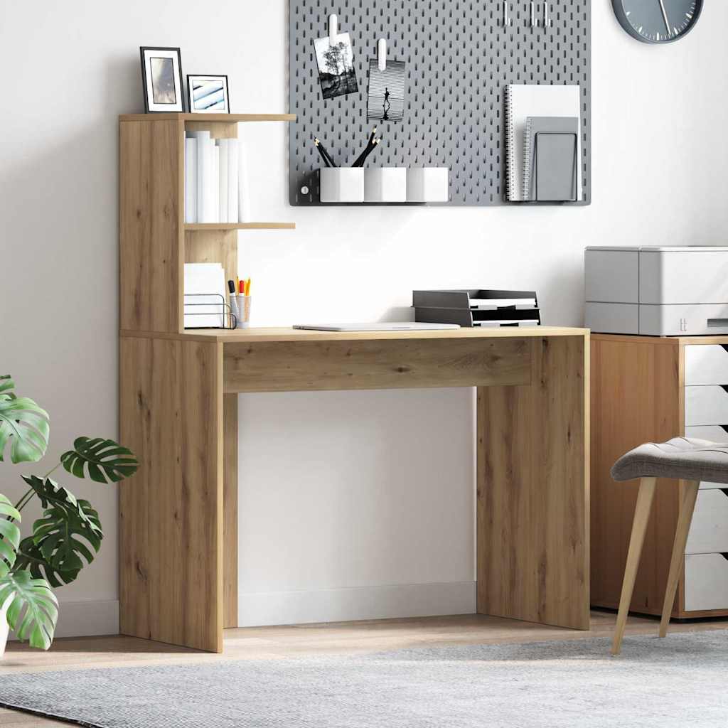 vidaXL Escritorio Roble artisan 102 x 50 x 124 cm Madera de ingeniería