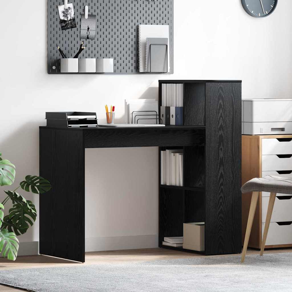 vidaXL Escritorio Roble Negro Madera de ingeniería 108 x 55 x 103.5 cm