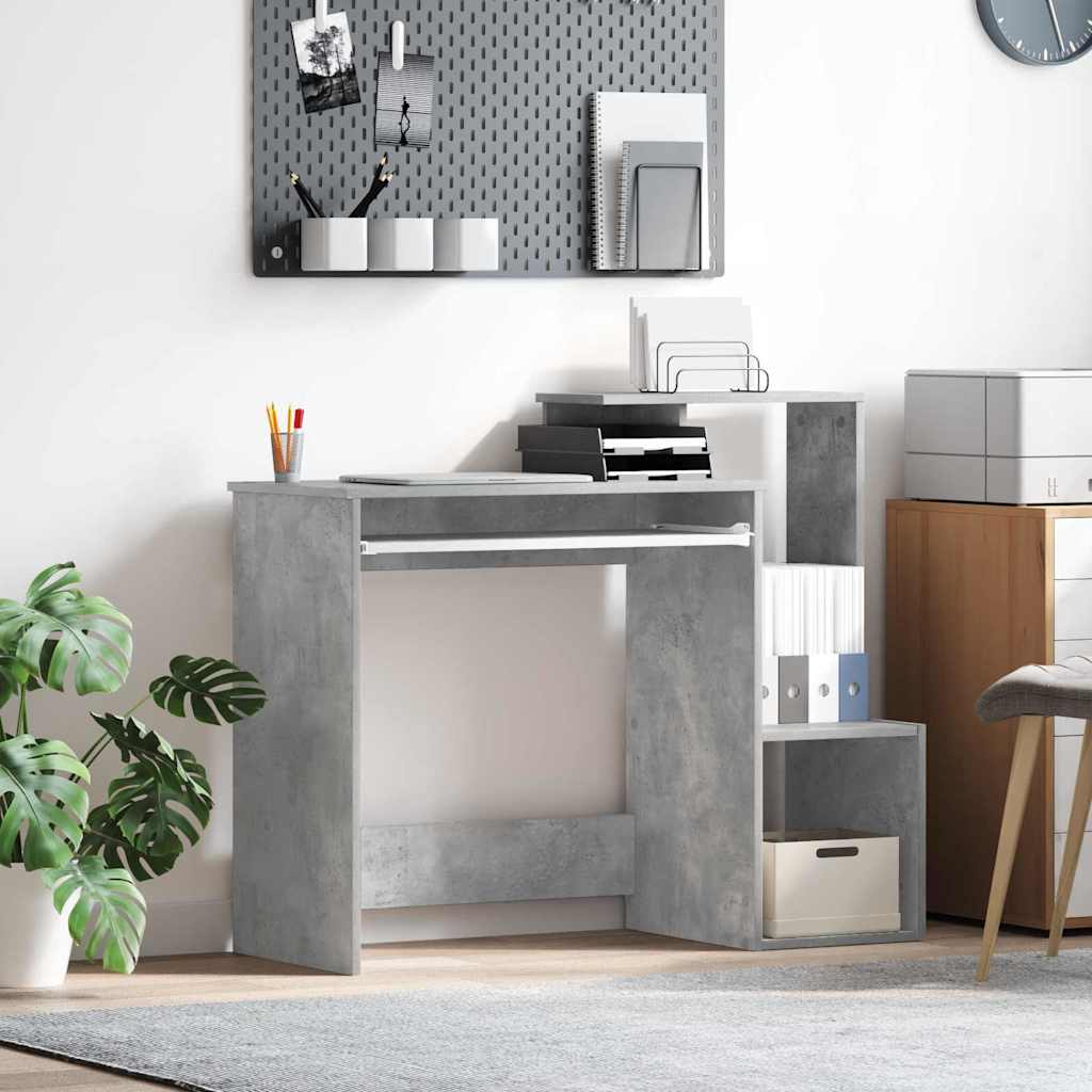 vidaXL Escritorio Gris Concreto 106 x 41 x 88.5 cm