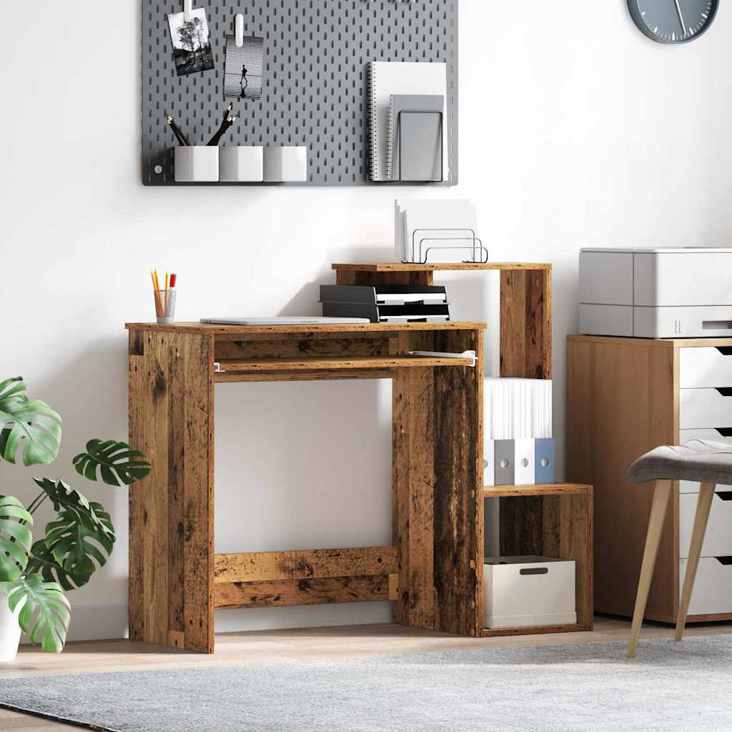 vidaXL Escritorio Madera envejecida 106 x 41 x 88.5 cm